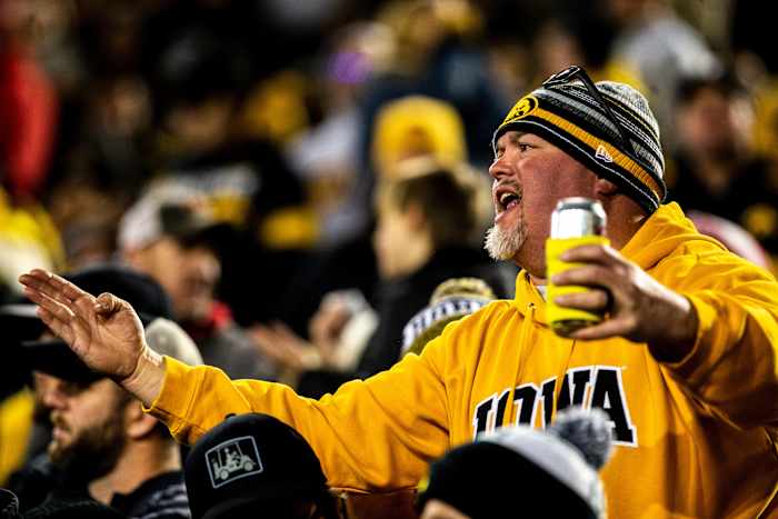 An Iowa fan during last season's home loss to Nebraska.